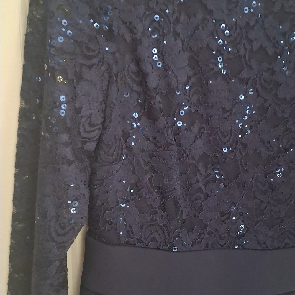 Jessica Howard Navy Lace Peplum Dress - Picture 8 of 16